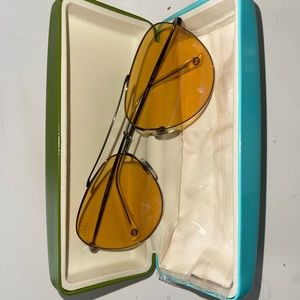 Authentic Guccis Yellow Tinted Aviators